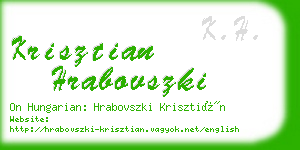 krisztian hrabovszki business card